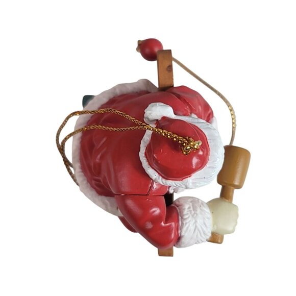 Santa's Best Christmas Ornament Sign of the Times Santa Carving 1992 VTG READ - Picture 6 of 12